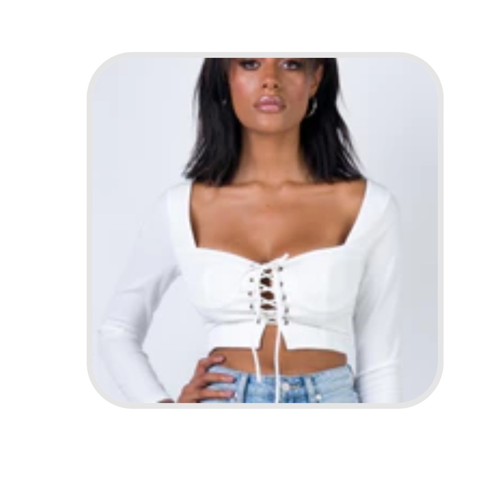 Princess Polly lace up long sleeve top